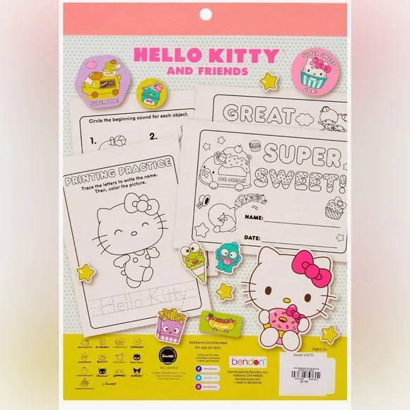 Hello Kitty Pink & Teal Reward Sticker Book - Picture 2 of 7